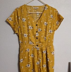 NWT NeeSee's Yellow Floral Jumpsuit